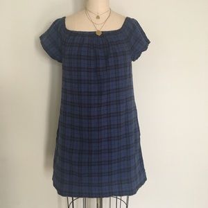 Madewell blue flannel dress